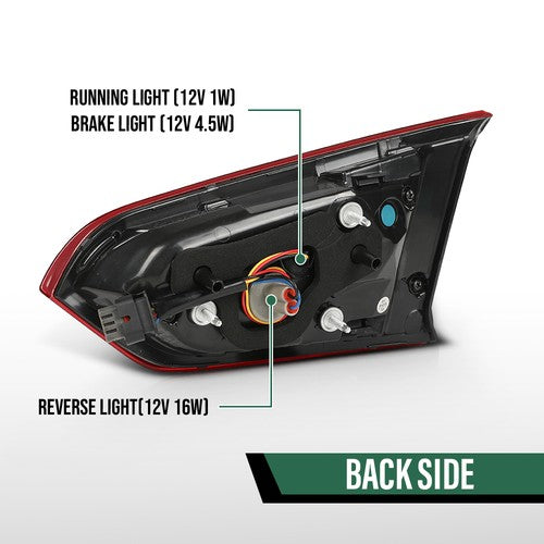 Solid Spare LED Tail Light Inner Rear Lamp Fit For 2019-2020 Buick Envision Left Side