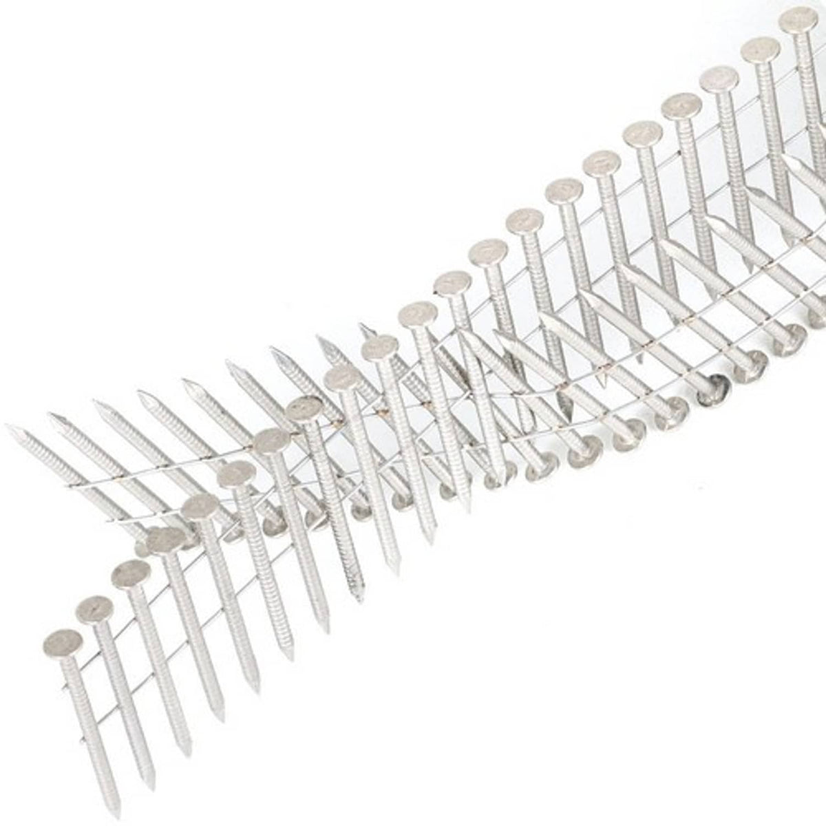 Solid Spare 15 Degree Wire Coil 1-1/2” ×.09” Ring Shank Stainless Steel Siding Nails 1200Pcs