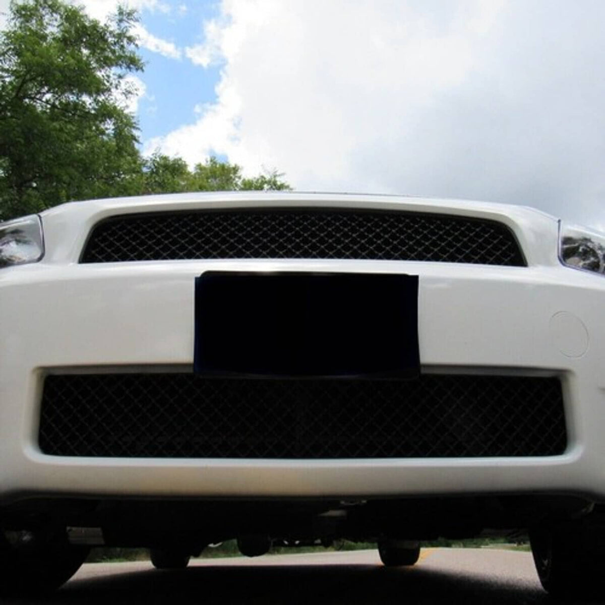 Solid Spare For 2005-2010 Scion tC Black ABS Front Upper and Lower Hood Grille Mesh Grill