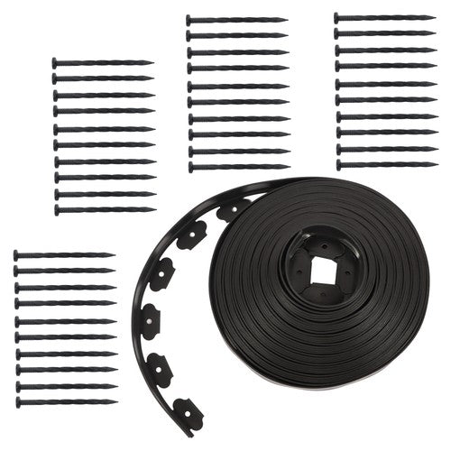 Solid Spare L-shaped Landscape Edging Border Kit 100'1.7"No-Dig Garden Edge Lawn Border New