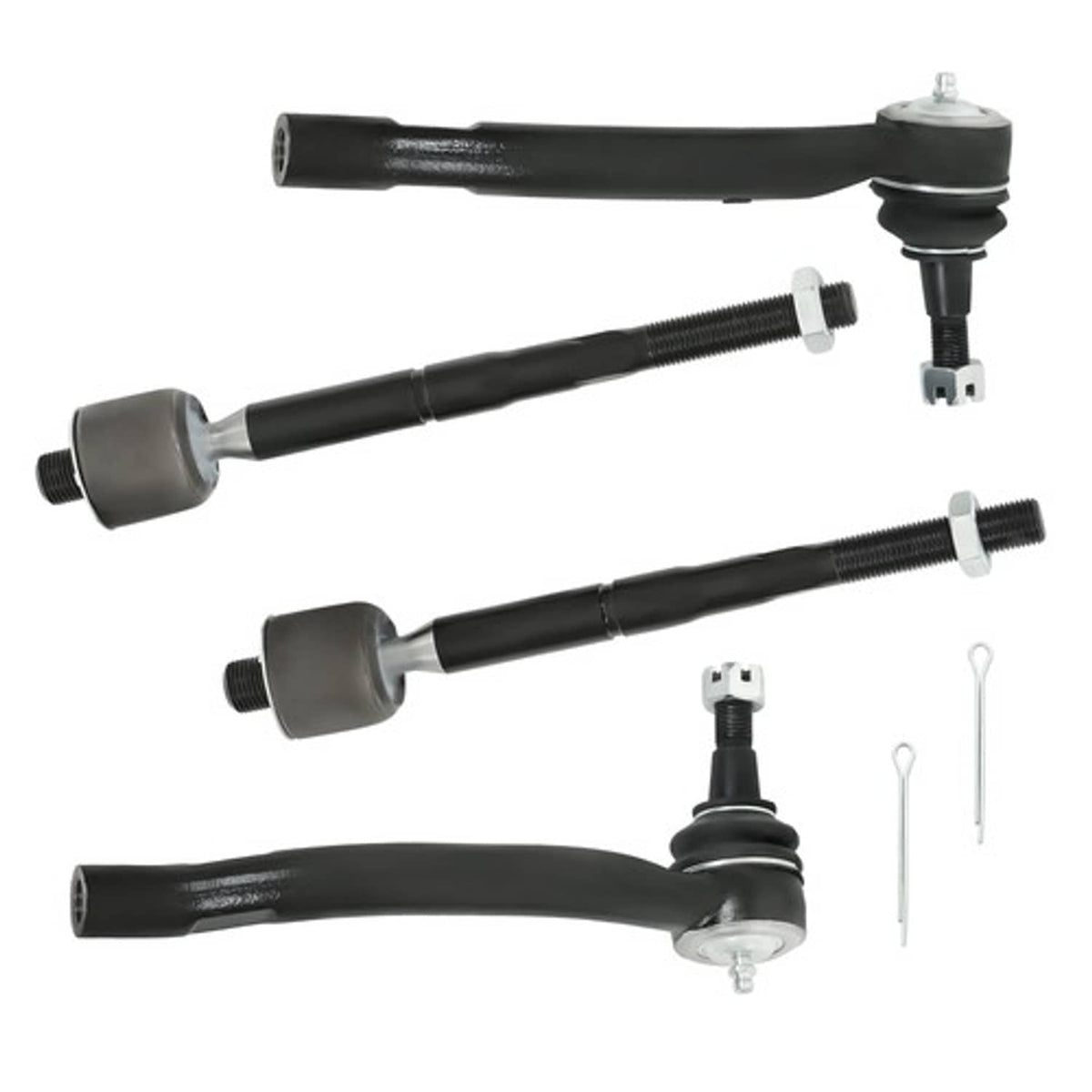 Solid Spare For Nissan Maxima 2016 2017 2018-19 ES801196 4× Front Inner & Outer Tie Rod Ends