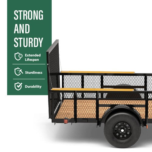 Solid Spare 350 lbs Sided Tailgate Utility Trailer Gate & Ramp Lift Assist System 2 Sided