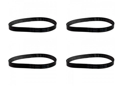 Solid Spare Replacement Vacuum Belts for Sharp Type BU-3, 4 Pack