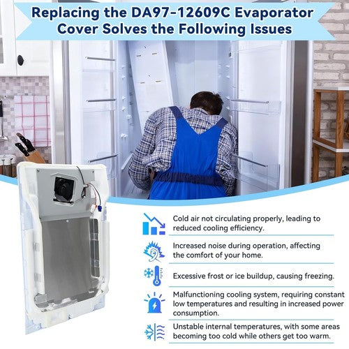 DA97-12609C for Samsung Refrigerator Evaporator Cover RF263BEAESR RF260BEAESR US