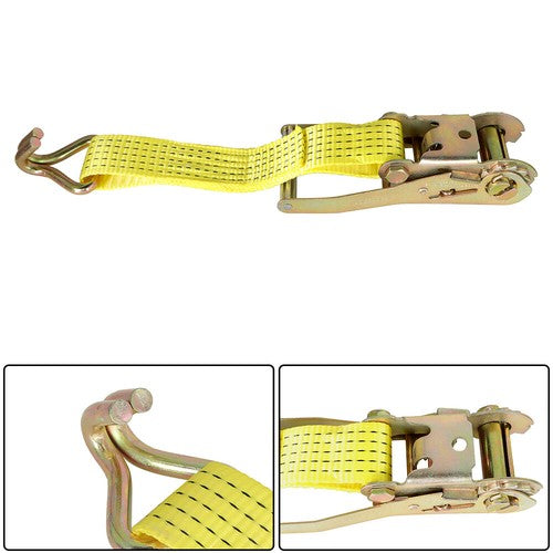 Solid Spare 2 In x 15 Ft Ratchet Straps With J Hook 5000 Lbs Heavy Duty Tie Downs 8 Pack