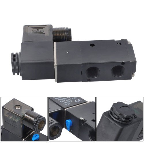 Solid Spare 1/4" 3 Way 2 Position Electric Solenoid Air Directional Control Valve 12V DC