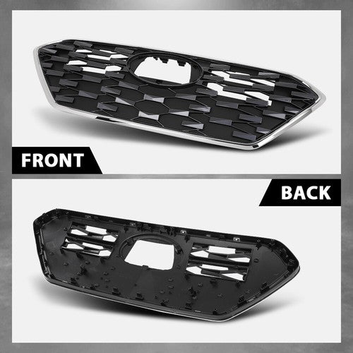 Solid Spare Front Bumper Upper Grille W/O Adaptive Cruise Fit For 2020-2022 Hyundai IONIQ