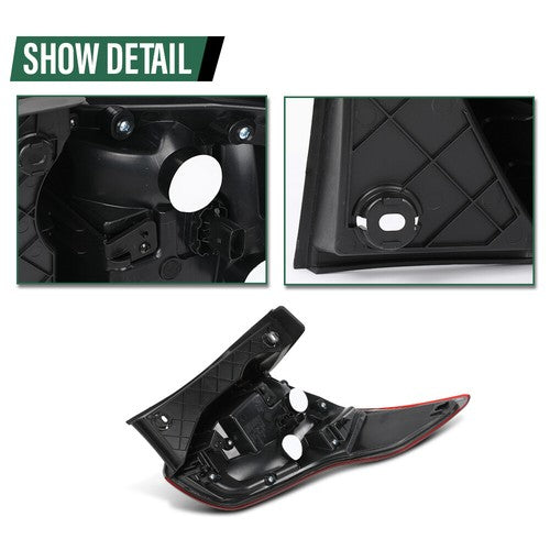 Solid Spare Tail Lights Fit For 16-19 Ford Explorer Rear Brake Parking Lamps w/o Harness