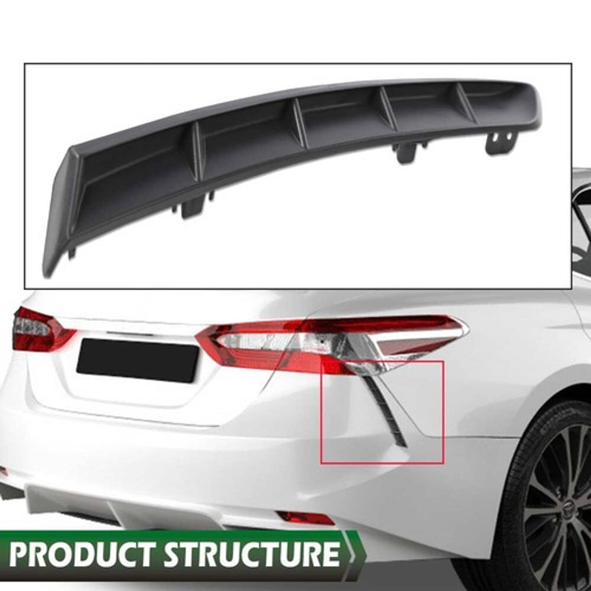 Solid Spare Fit For 18-19 Toyota Camry Sedan Bumper Bracket Rear Right Passenger Side