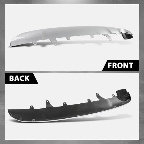 Solid Spare Valance Fit For 2016-2018 Toyota RAV4 Bumper Guard Plastic Silver Rear Lower