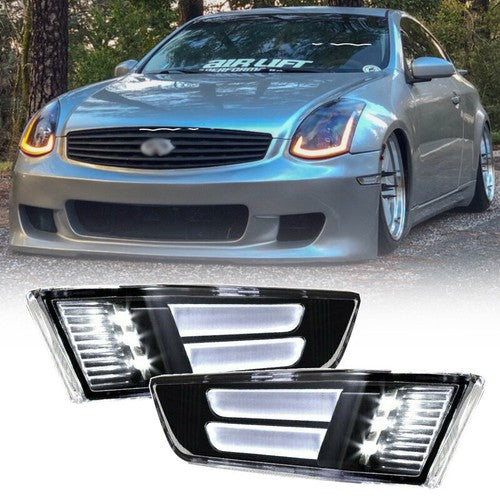 LED Side Marker Lights Side Lamps Fit 2003 2004-2007 Infiniti G35 2DR Coupe 3.5l