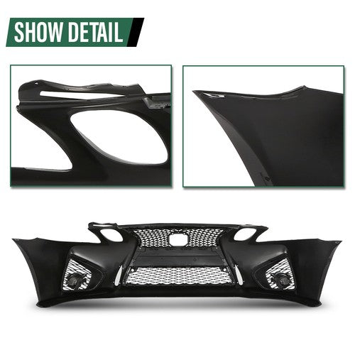 Solid Spare Fit For 2006-2011 Lexus GS GS300 GS350 Front Bumper Conversion To 16+ GS F Style