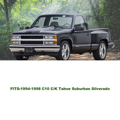 Solid Spare Fit For 1994-1998 GMC C/K Sierra Suburban Headlight Replacement Lens Clear