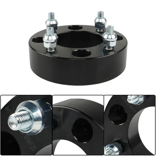 Solid Spare 2002 2003 for Suzuki 500 250 Black 4Pcs Wheel Spacer 4x110 1.5" 74mm M10x1.25