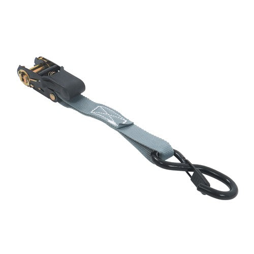 Solid Spare 4 Pack Ratchet Strap Polyester Gray 2200lbs 1in*15ft S Hook 36' Stretch Cord*2