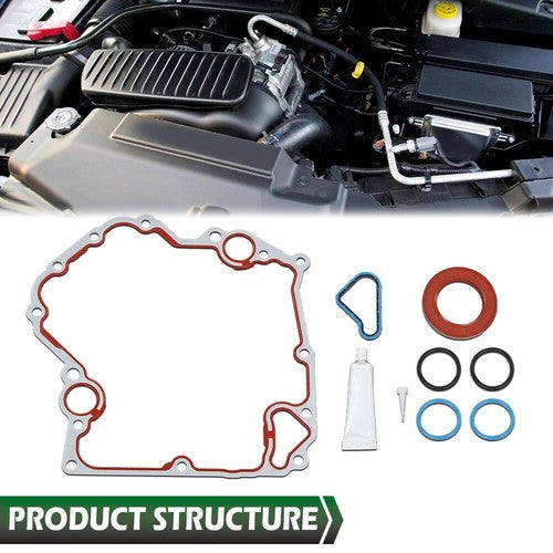 Solid Spare Fit For Dodge Durango Jeep Cherokee 99-09 4.7L 3.7L Timing Cover Gasket Set