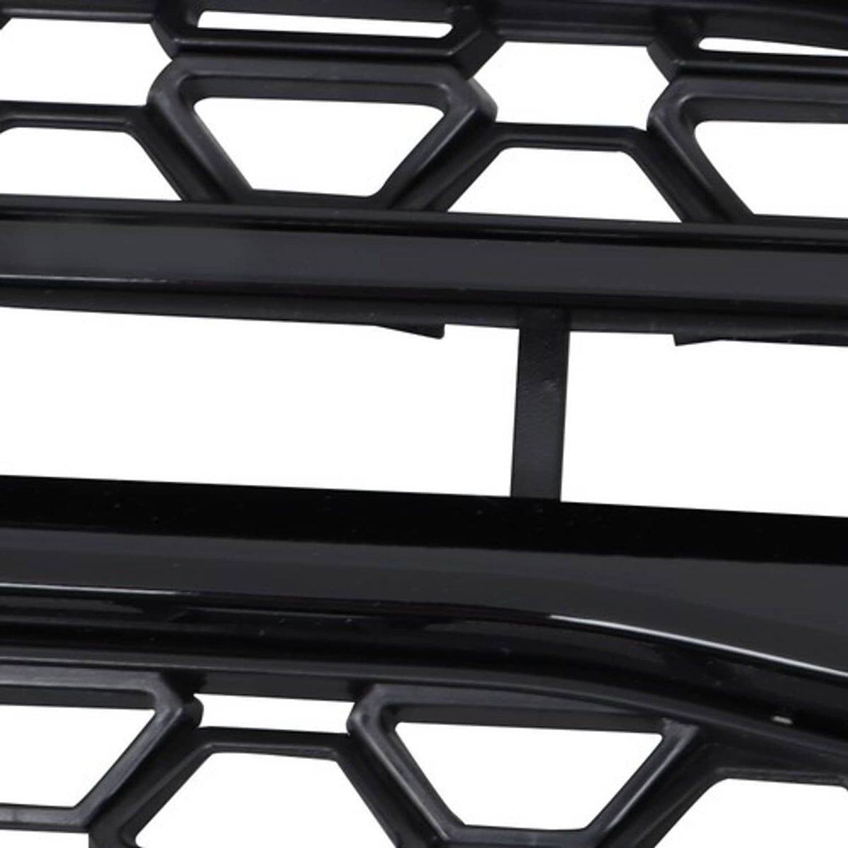 Solid Spare Compatible For GMC Acadia 2017-19 Gloss Black Front Bumper Upper Grille Plastic