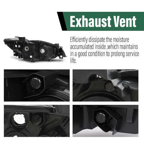 Solid Spare Halogen Projector Headlights Assembly Fit For 2013-2016 Mazda CX-5 Left Side