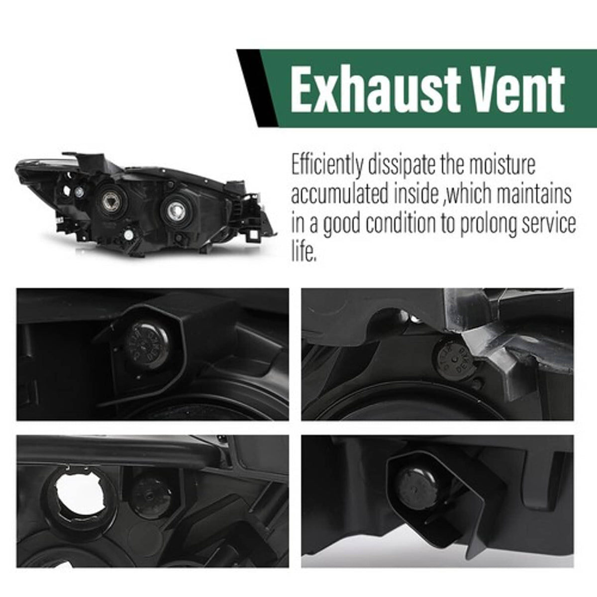 Solid Spare Halogen Projector Headlights Assembly Fit For 2013-2016 Mazda CX-5 Left Side