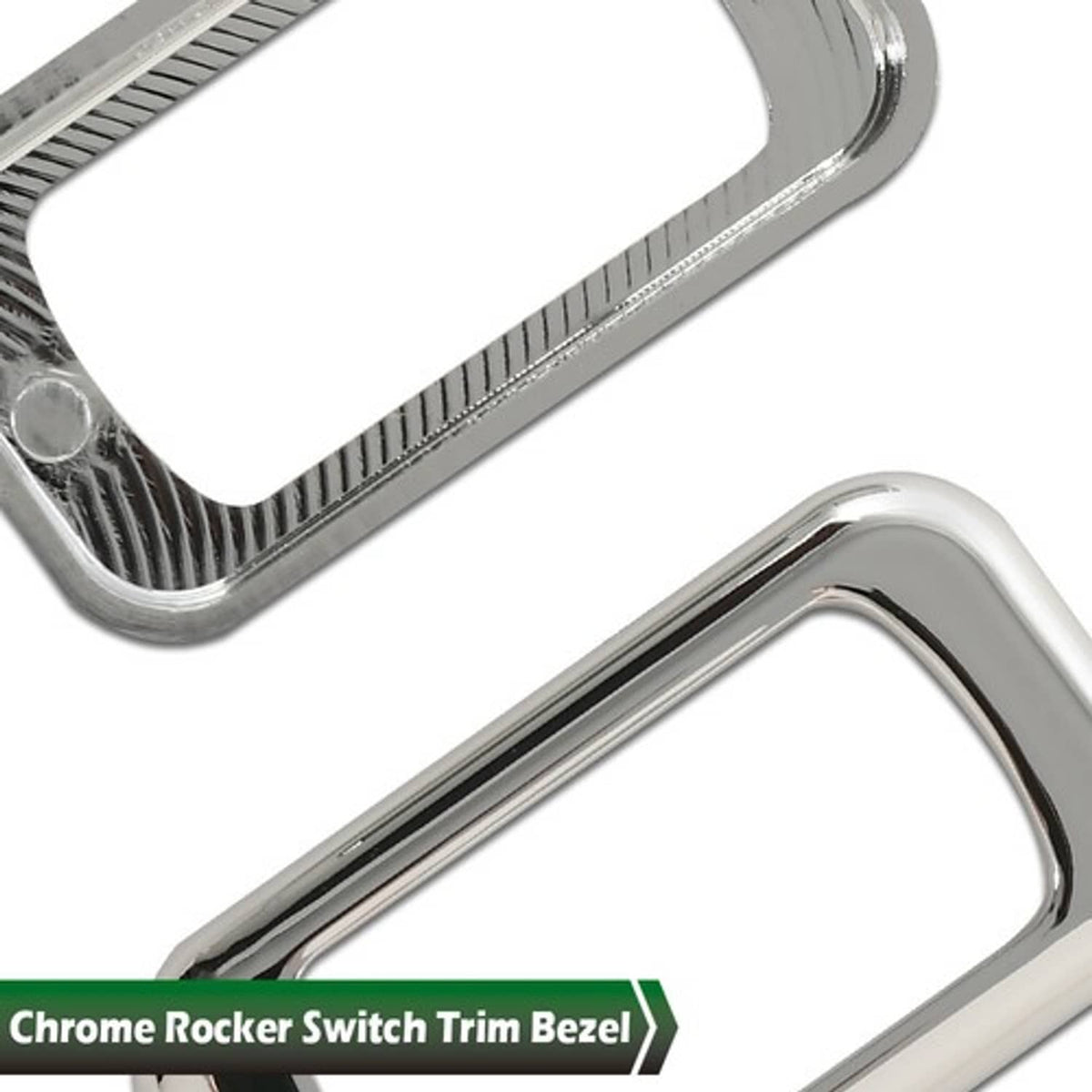 Solid Spare 3pcs Chrome Rocker Switch Trim Bezel Fit For Peterbilt Kenworth Freightliner