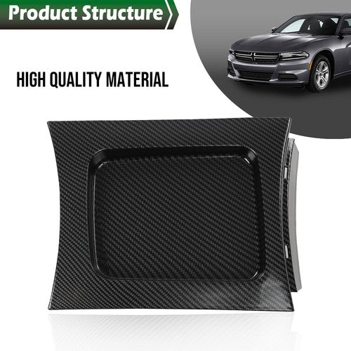 Solid Spare Carbon Look Shifter Console Tray Bezel 1RN52AAAAC Fit For 11-2017 Dodge Charger