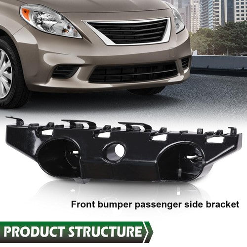Solid Spare Fit For 2014-2019 Nissan Versa Note Front Bumper Bracket Retainer Right Side
