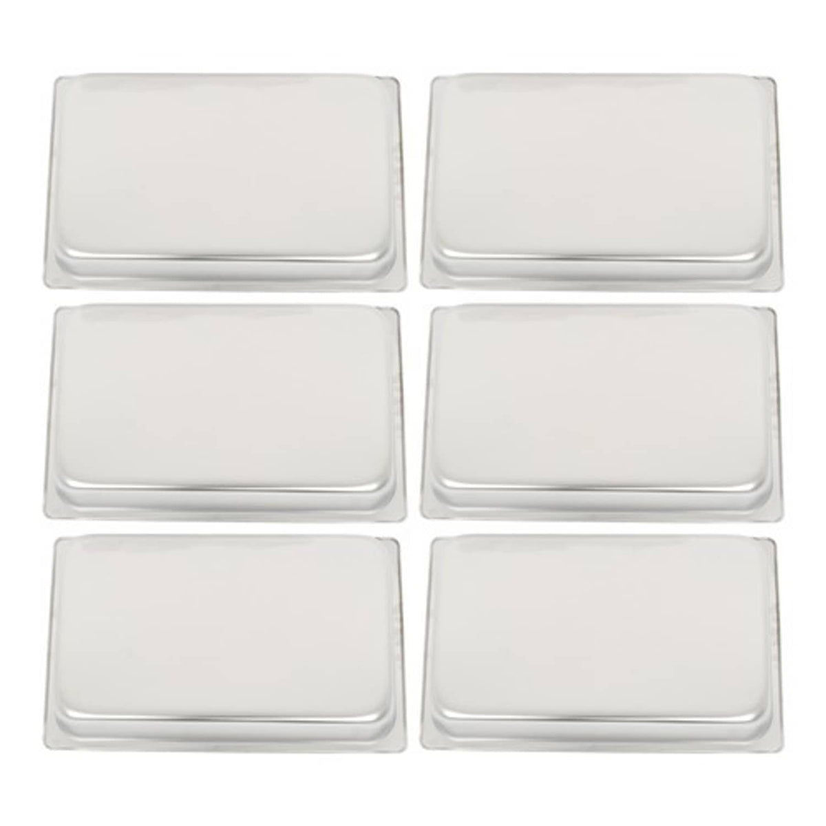 Solid Spare Restaurant Steam Table Pans Full Size 6-Pack 4 Inch Deep Table Pans Without Lid