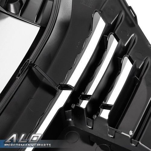 Solid Spare Fit For 2019-2021 Honda HRV HR-V Black Front Bumper Grille Grill w/ Chrome Trim