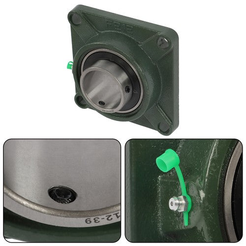 Solid Spare 4PCS UCF212-39 Pillow Block Bearing 2-7/16" Bore 4 Bolt Solid Base Self-Aligning