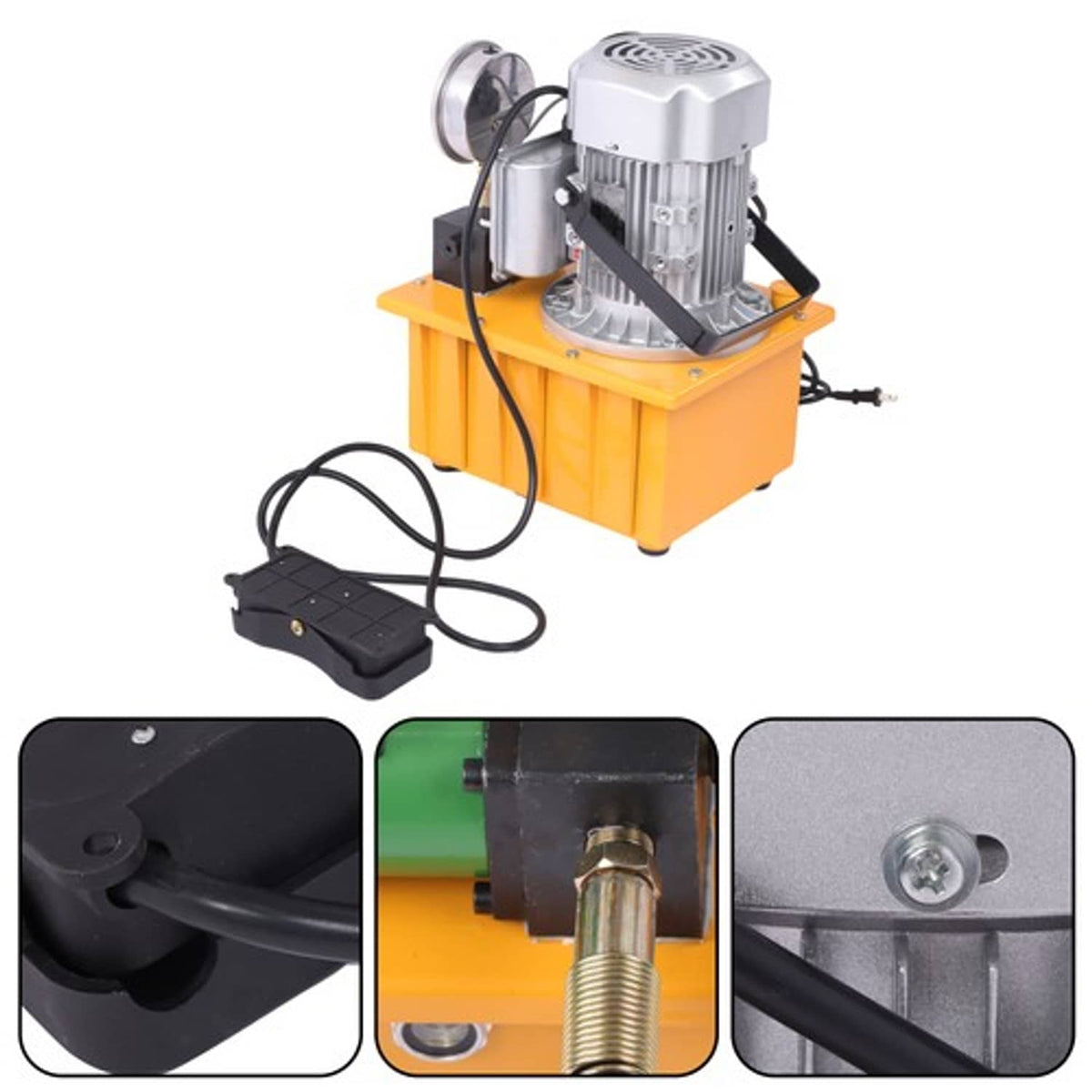 Solid Spare 10000 PSI Single Acting Electric Hydraulic Pump 8L Solenoid Valve 110V