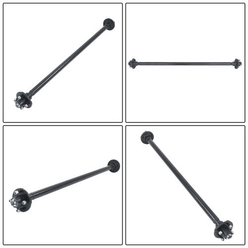 Solid Spare 4 lug-4' 54' HF 2K 2000lbs Trailer Axle w/ U-Bolt Kit For RVs trucks trailers
