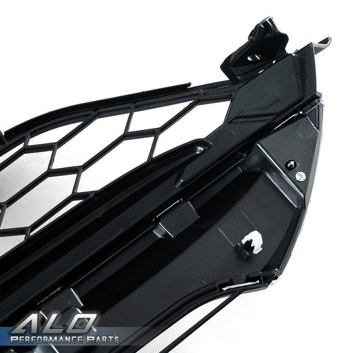Solid Spare Fit For 2017-2019 Honda CRV CR-V Front Bumper Upper Grille Grill Black Chrome
