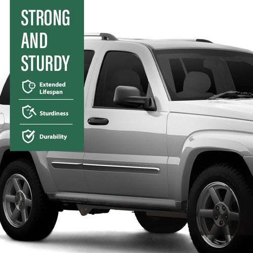 Solid Spare Fit For 2002-2007 Jeep Liberty 4 Door Slip-on Outer Rocker Panels Left+Right