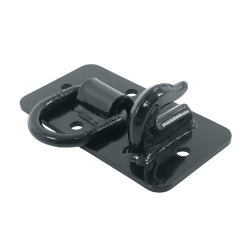 Solid Spare 2 Pack Tractor Bucket Hooks with Tie down Ring, Grade 70 Forged Steel Black