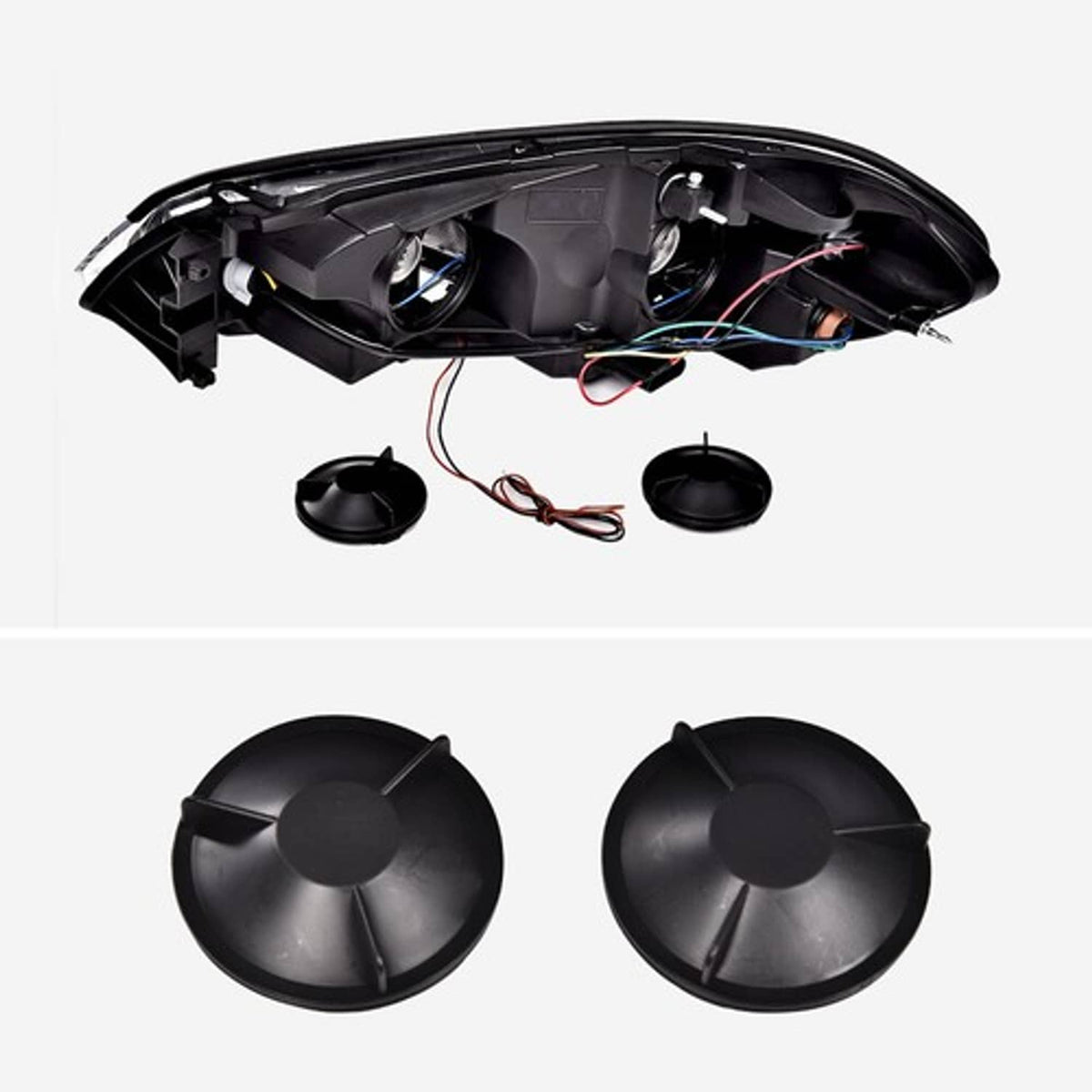 Solid Spare Fit For 2006-2013 Chevy Impala/06-07 Monte Carlo Chrome LED DRL Headlights Lamps