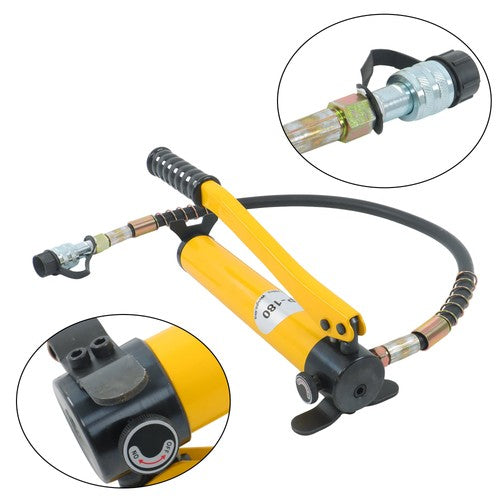 Solid Spare 20T Low Profile Hydraulic Jack Porta Power Kit CP-180 Manual Hydraulic Hand Pump