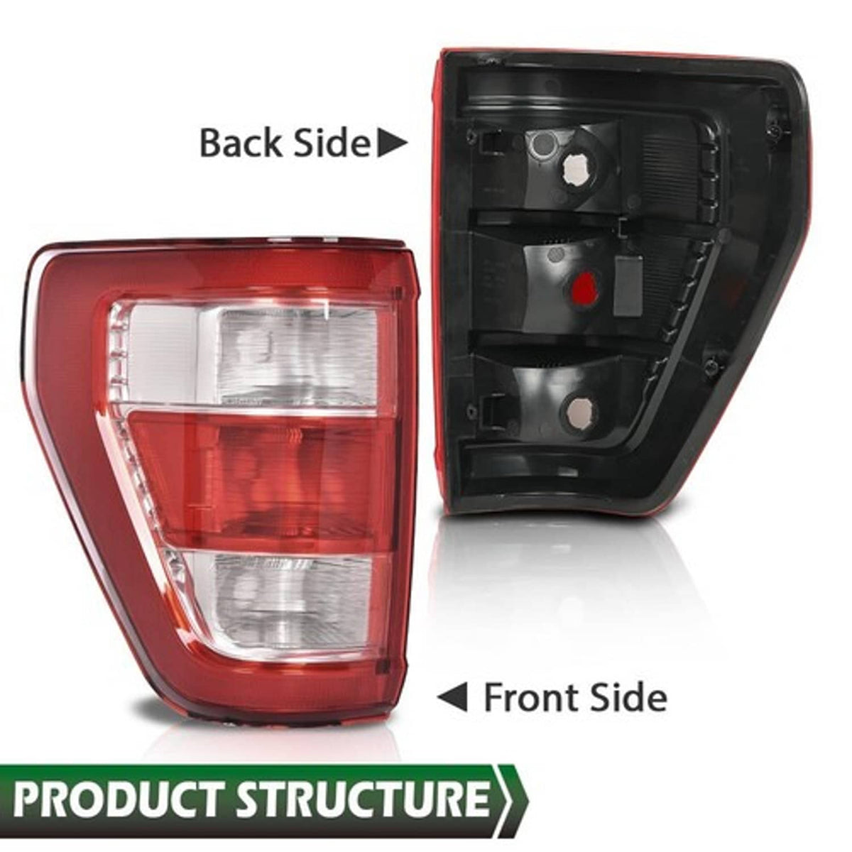 Solid Spare Fit For 2021-2023 Ford F150 XL w/o Blind Spot TaiL Light Brake Lamp Left Side