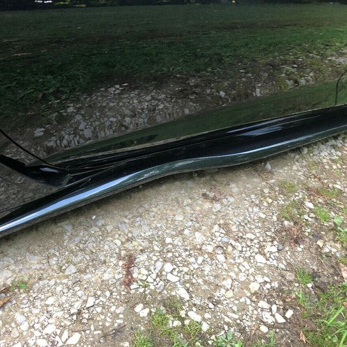 Solid Spare For 2014-2019 14-Up Corvette C7 METALLIC Side Skirts Z06 Style ABS GLOSS BLACK