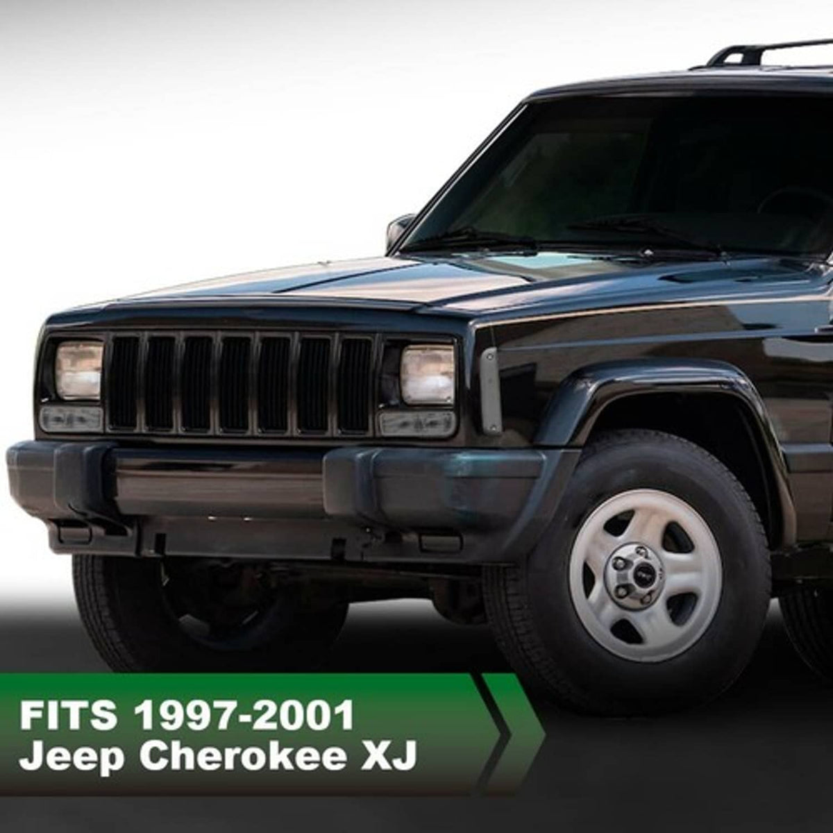 Solid Spare Fit For 1997-2001 Jeep Cherokee XJ Smoke Corner Lights + Bumper Signal Lights