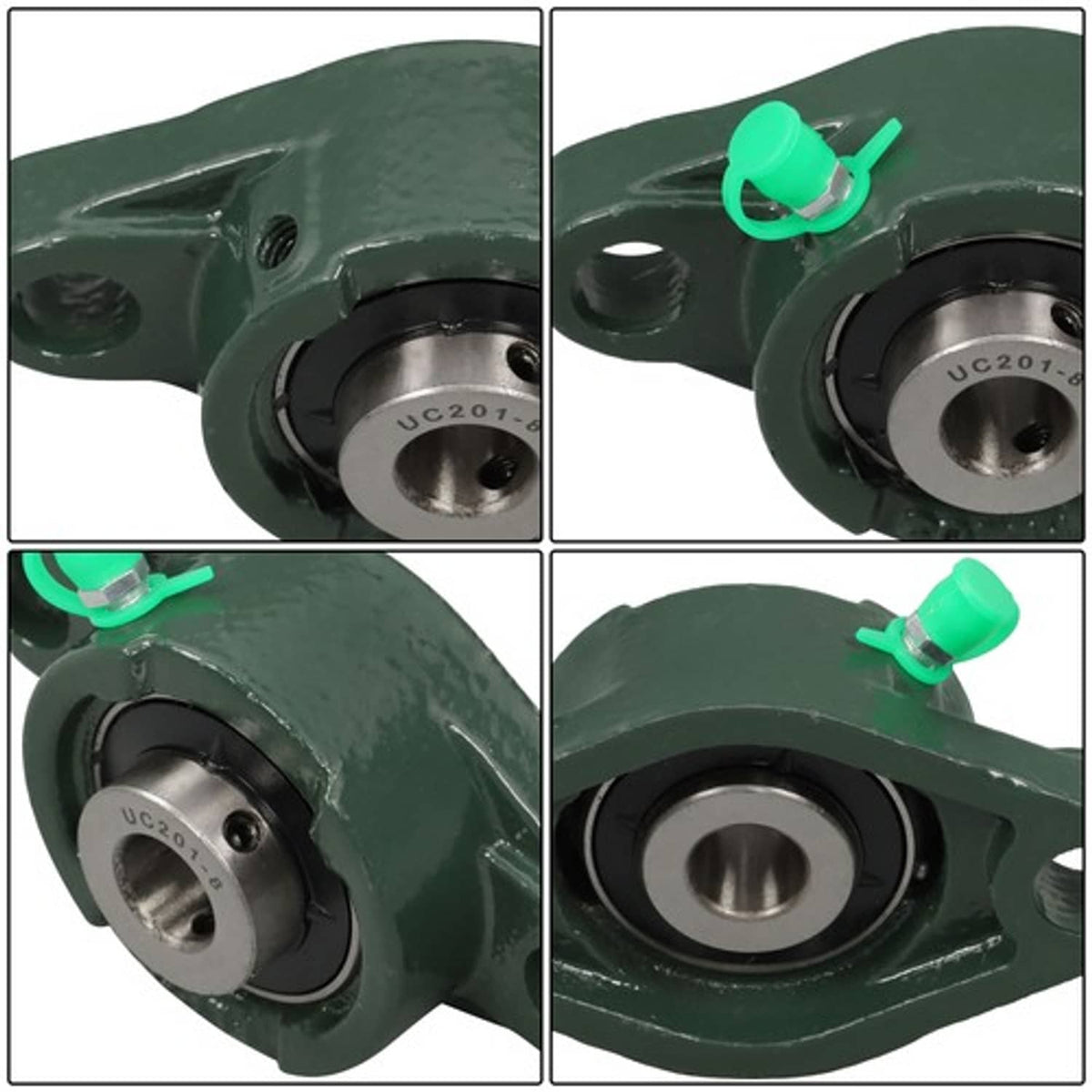 Solid Spare 10PCS UCFL201-8 Pillow Block Bearing 1/2" Hole 2-Bolt With Seat Bearing