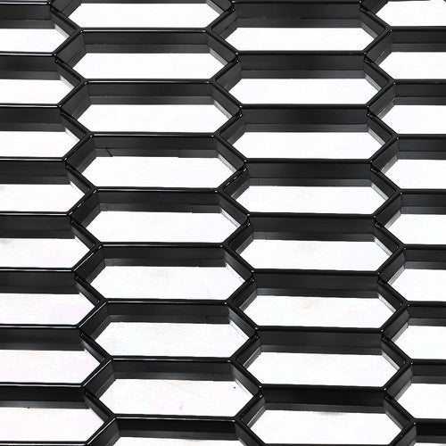 Solid Spare Honeycomb Front Upper Grille Glossy Black For Transit T150 T250 T350 2020-2022
