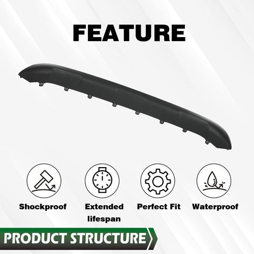 Solid Spare Front Lower Valance Skid Plate Board Guard Fit For 19-22 Toyota Rav4 Black ABS