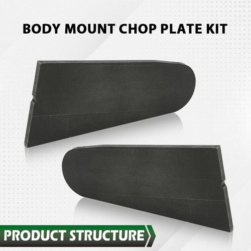 Solid Spare Body Mount Chop Plate Kit Left+Right Fit For 2005-2021 Toyota Tacoma Gen2 Gen3