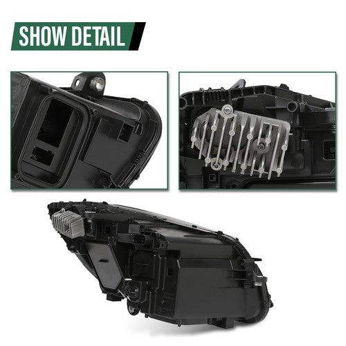 Solid Spare LED Headlights Left+Right Side Fit For 2015-2018 Mercedes Benz C-Class W205 C300