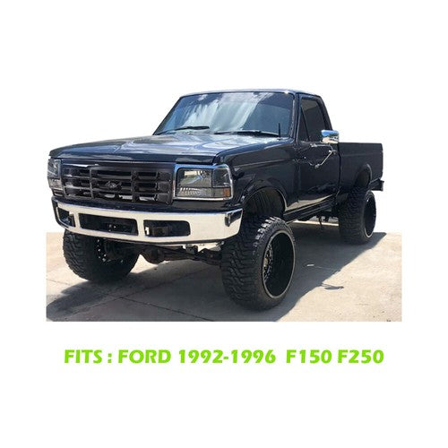 Solid Spare Fit For 1992-1997 Ford F Super Duty Bronco F150-F350 F53 F59 Front Bumper Grille