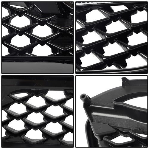Solid Spare Front Upper Grille Plastic Gloss Black Suitable For Subaru WRX/WRX STI 2015-2017