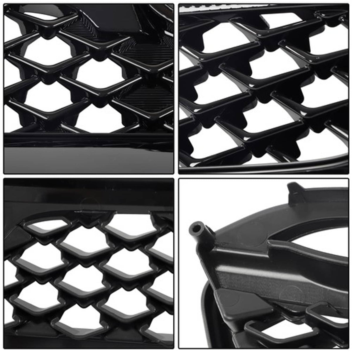 Solid Spare Front Upper Grille Plastic Gloss Black Suitable For Subaru WRX/WRX STI 2015-2017