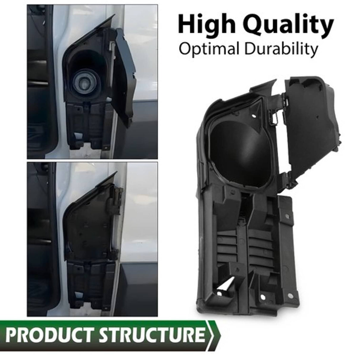 Solid Spare Fit For 2015-2023 Ford Transit Van Fuel GAS Filler Door Housing Pocket w/ Hinge
