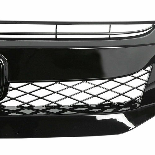 Solid Spare Front Grille For Honda Civic 2019-2021 2020 Coupe Sedan Type-r Style Black Mesh
