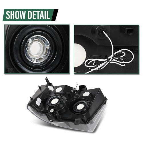 Solid Spare Smoke/Black LED DRL Headlights Fit For 07-14 Chevy Avalanche Tahoe Suburban